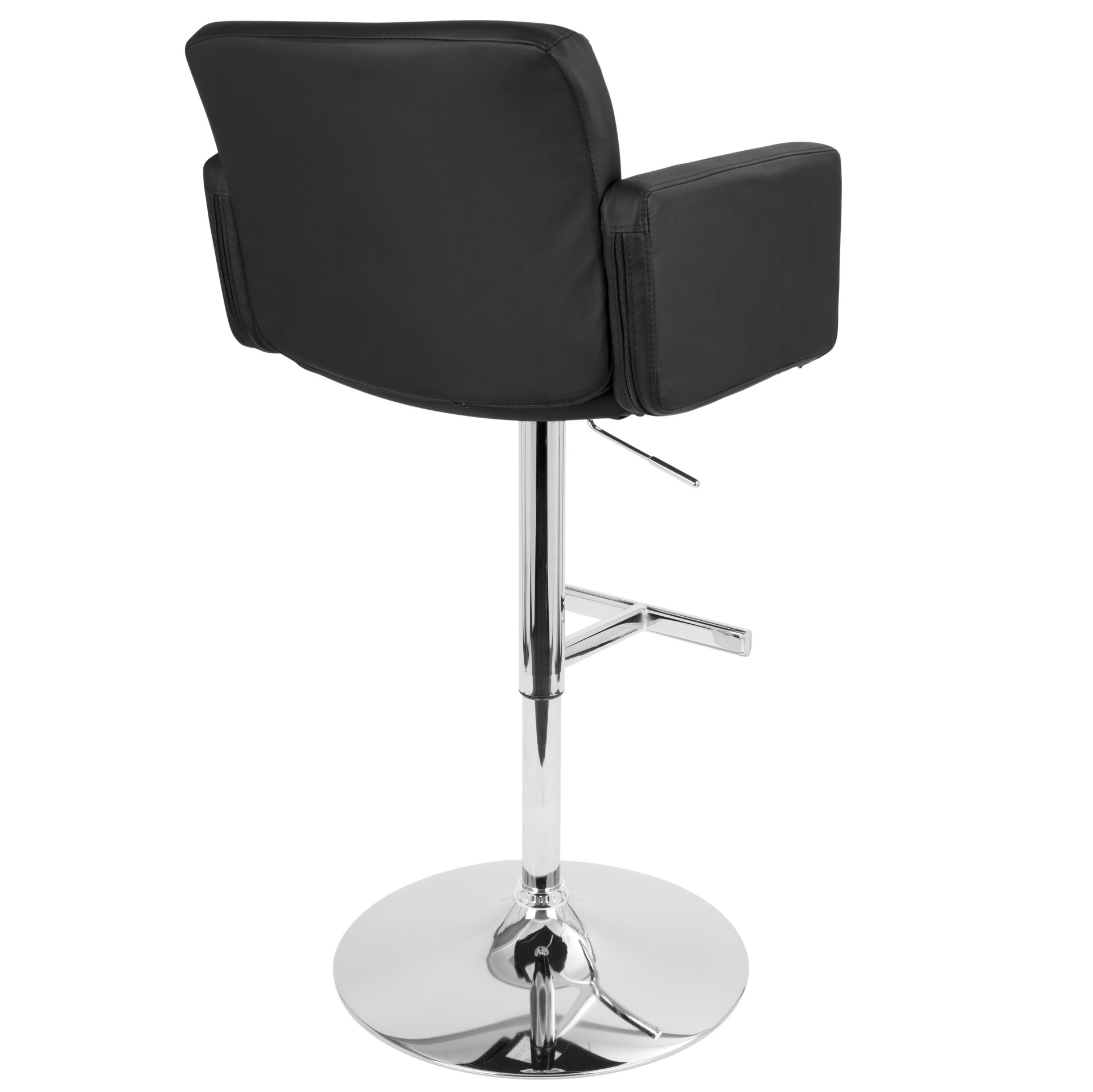 Stout - Contemporary Adjustable Barstool With Swivel - Black - Image 3