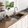 28" Single Bowl Undermount Sink With 9" Deep Basin - Gunmetal Black - Image 6