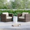 Outdoor Chairs Set With Cushions - Brown Mix - Image 4