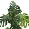 55" Tall, Artificial Plant, Monstera Tree, Indoor, Faux, Fake, Floor, Greenery, Potted, Real Touch, Decorative - Green / Black - Image 4
