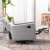 Modern Upholstered Rocker Nursery Chair Plush Seating Glider Swivel Recliner Chair - Gray - Image 20