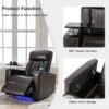 Power Recliner With Storage Arms, Cupholders, Swivel Tray Table And Cell Phone Stand - Brown - Image 8