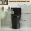 1 Piece Toilet With Dual Flush And Soft Closing Seat - Matte Black - Image 13