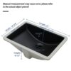Undermount Bathroom Sink With Overflow, High Quality - Black - Image 3