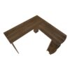 Computer Desk, Home Office, Corner, Storage Shelves, L Shape, Laptop, Contemporary & Modern - Walnut - Image 5