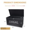 230 Gallon Resin Outdoor Deck Box Waterproof, Extra Large Patio Storage Box With Lockable Storage Containers For Patio Furniture Cushions, Pool Accessories, Garden Tools - Black - Image 7