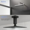 Ceiling Mounted Shower Arm With Flange - Matte Black - Image 8
