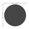 20" Round Tempered Glass Table Top Glass 1 / 4" Thick Round Polished Edge - Black - Image 3