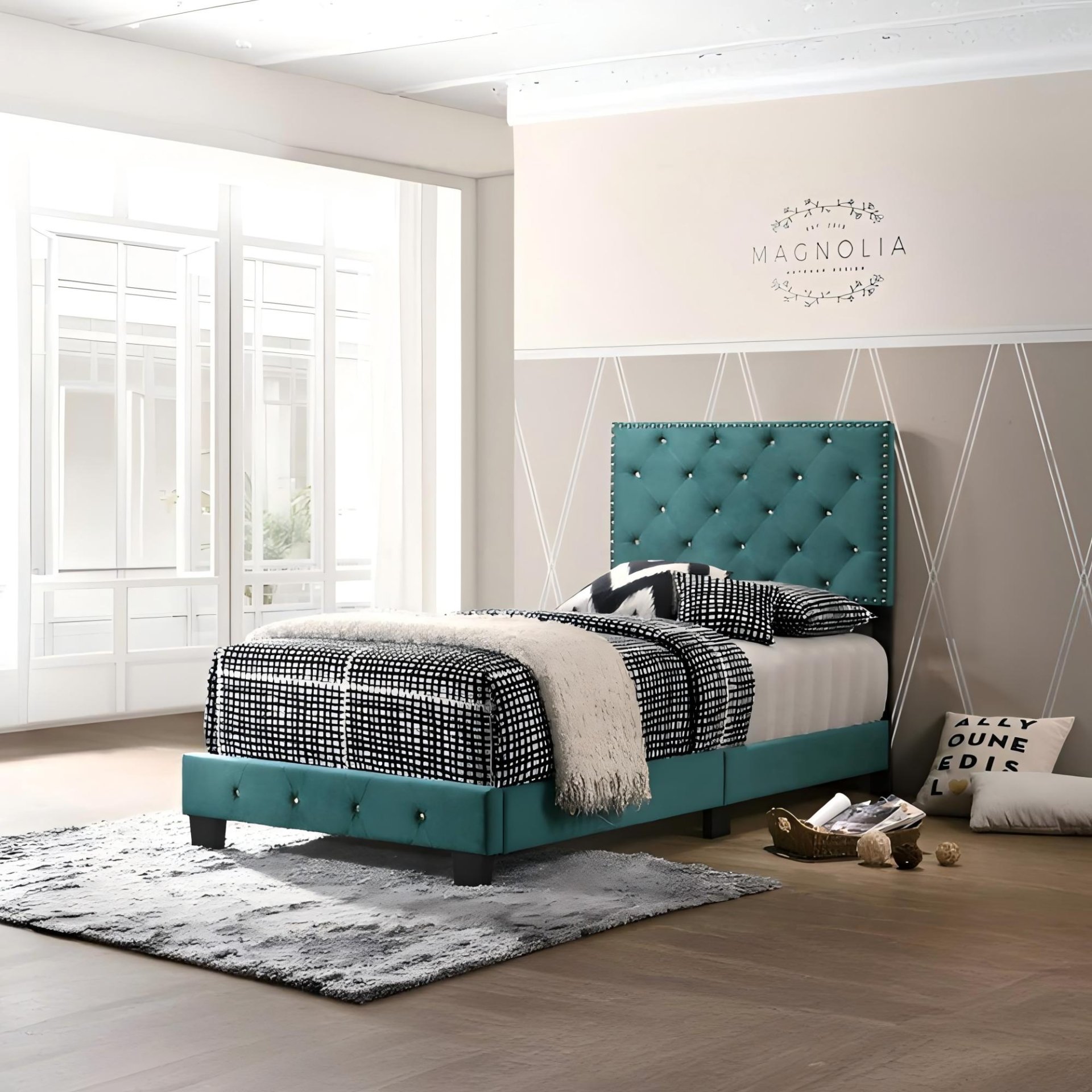 Suffolk - Twin Bed - Green - Image 2
