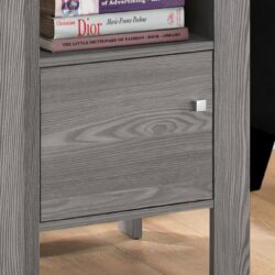 Accent Nightstands, Storage, Transitional - Gray