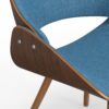 Malden - Bentwood Dining Chair With Wood Back - Blue - Image 4