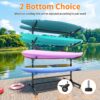Heavy Duty Freestanding Kayak Storage Rack With Adjustable 8 Kayak Stand And Wheels For Garage, Indoor & Outdoor Use Metal - Black - Image 11