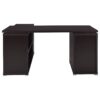 L Shape Computer Desk With Multiple Storage And 3 Drawers - Cappuccino - Image 10