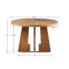 Modern Round Dining Table With Pecan Wood Veneer - Walnut - Image 3