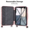 Set 3 Pieces 20" / 24" / 28" Abs Spinner Wheel Luggage, Matching Color, With Combination Lock - Pink - Image 8