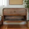 Curve Floating Bedside Table - Chestnut - Image 11