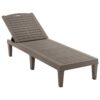 2 Piece Outdoor Chaise Lounges With Adjustable Backrest In Light Polypropylene Resin - Light Brown - Image 12