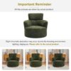 360 Degree Swivel Upholstered Accent Barrel Chair With Adjustable Headrest Berber Fleece - Green - Image 8