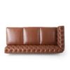 Comfy Large Sectional Sofa With Wooden Legs, Retro Style For Living Room - Light Brown - Image 8