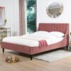 Aspen - Queen Vertical Tufted Headboard Platform Bed Set - Ash Rose Pink - Image 17