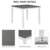 Modern 5 Piece Dining Table Set With 4 Chairs For Kitchen Or Dining Room - Gray / White - Image 4