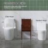 Upgraded Design Armrest, With Glossy Gw 007 1 Piece Toilet With Tornado Flush, Soft Close Seat, Dual Flush Map 1000G, Comfort Chair Seat - Gloss White - Image 11