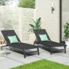 Contemporary Finn Chaise Lounge For Outdoor Relaxation - Dark Gray - Image 4