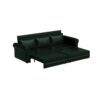 Pull Out Sofa Bed, 3 In 1 Convertible Sleeper Sofa With Nailhead Trim & Rolled Arm, Multi Functional Sofa Bed For Living Room, Bedroom, Apartment, Office - Green - Image 13