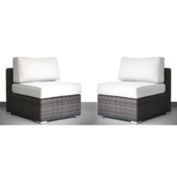 Minnesota - Sectional Armless Seats Outdoor Comfort Durable (Set of 2) - Multicolor