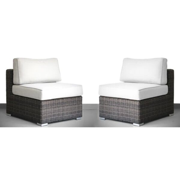 Minnesota - Sectional Armless Seats Outdoor Comfort Durable (Set of 2) - Multicolor
