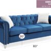 Raisa - Sofa - Navy Blue - Image 6