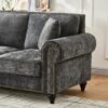 3 And 2 Seater Sofa With Rolled Arms, Tufted Upholstered Couch - Gray - Image 12