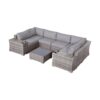 4 Person Patio Seating Set With Cushions, All Weather - Gray - Image 5