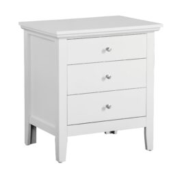3 Drawer Nightstand - White