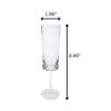 Oval Halo Unbreakable Plastic Champagne Flutes (Set of 4), Acrylic Wedding Mimosas Glasses, 4Oz - Clear - Image 3