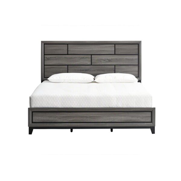 Glasgow - Queen Bed Frame With Headboard - Gray