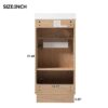 15.75" Bathroom Vanity With Reversible Resin Sink And Cabinet - Wood - Image 11