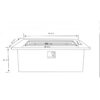 Concrete 60" Rectangular Propane Gas Fire Pit Table With 60000 Btu For Outdoor Spaces - Light Gray - Image 3