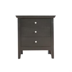 3 Drawer Nightstand - Black