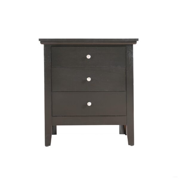 3 Drawer Nightstand - Black