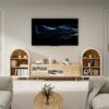 Arched Small Bookcase, Storage Cabinet, Bookshelf With 3 Shelves For Living Room - Oak / White - Image 7