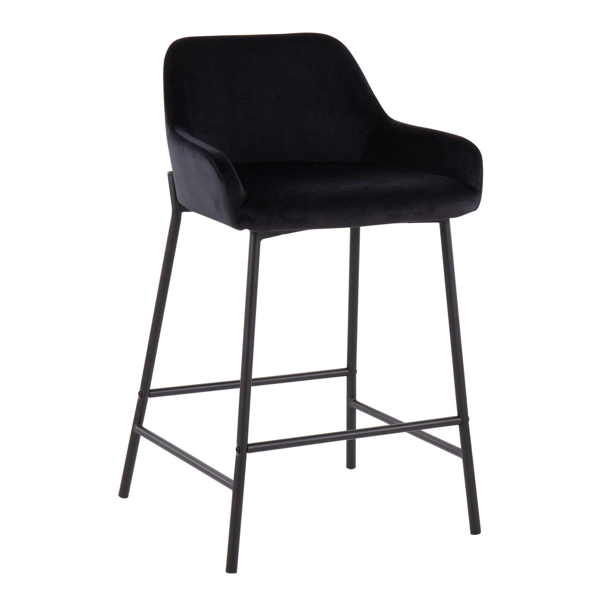 Daniella - Industrial Fixed Height Counter Stool (Set of 2) - Black - Image 2