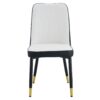 Modern 2 Tone Dining Chairs With Gold Decorated Legs Metal Legs, (Set of 4) - White / Black - Image 17