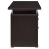 Office Computer Desk With 2 Drawers, Adjustable Shelf, Slide Out Keyboard Tray - Cappuccino - Image 10