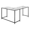 Computer Desk, Home Office, Corner, L Shape, Laptop, Contemporary And Modern - White Marble - Image 4