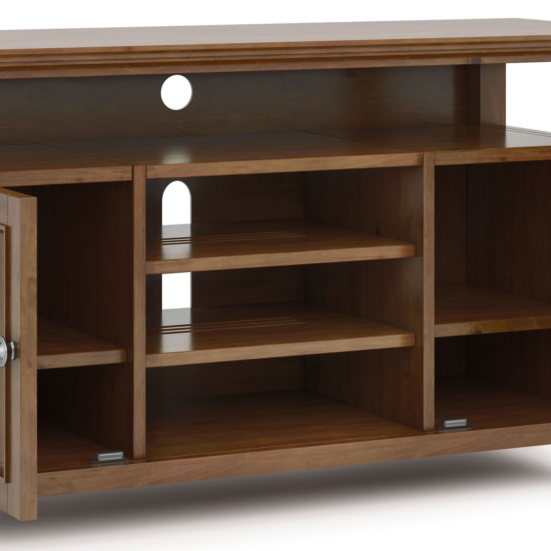 Amherst - TV Media Stand - Medium Saddle Brown - Image 3