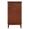 Curio Cabinet Lighted Curio Diapaly Cabinet With Adjustable Shelves And Mirrored Back Panel, Tempered Glass Doors 3 Tier, (E26 Light Bulb Not Included) - Cherry - Image 14