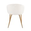 Claire - Contemporary Glam Chair - Gold / Cream - Image 4