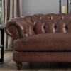 Newport - Leather Loveseat - Caramel - Image 8