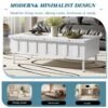 Lift Top Coffee Table With 2 Drawers, Multi Functional Adjustable Coffee Table With Hidden Storage Compartment For Living Room - White - Image 8
